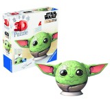 PUZZLE 3D GLOB STAR WARS THE MANDALORIAN GROGU CU URECHI