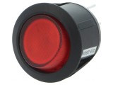 Comutator Basculant DPST ON-OFF 10A 250VAC Roșu cu Lumină Neon 230V