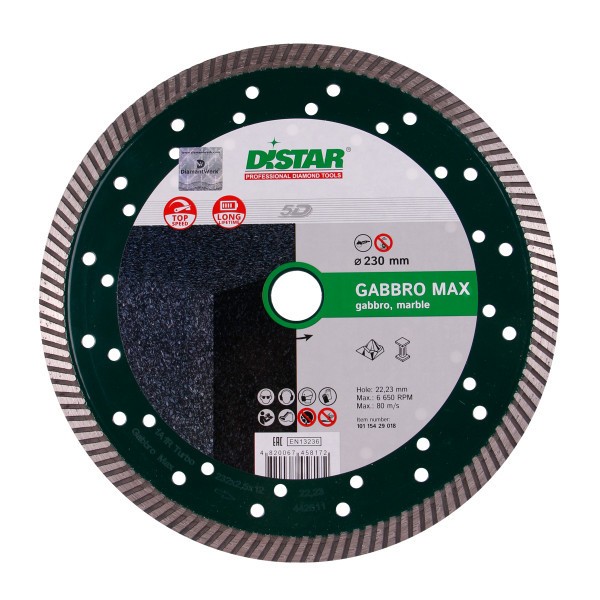 Disc diamantat Distar Gabbro granit, 230 mm Top Speed si Calitate Innovative ReliableTools