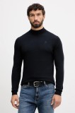 Karl Lagerfeld pulover de l&acirc;nă culoarea bleumarin, light, 554399.655002