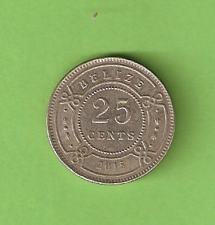 BELIZE 25 CENTI / 2015.
