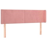 Cumpara ieftin Tablie de pat cu aripioare roz 147x16x78/88 cm catifea