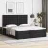 VidaXL Cadru de pat otoman saltea neagră 160x200cm piele artificială 3313011