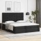 vidaXL Cadru de pat otoman saltea neagră 160x200cm piele artificială 3313011
