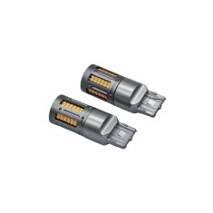 Set 2 becuri o faza T20 84SMD Canbus 12V-24V nonpolar lumina galbena