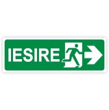 Indicator semnalizare Iesire in caz de urgenta Dreapta, PVC, 30 x 10 cm