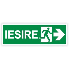 Indicator semnalizare Iesire in caz de urgenta Dreapta, PVC, 30 x 10 cm