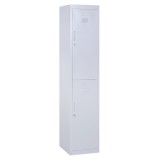 Dulapior Haine din Otel 4 Rafturi 2 Usi cu Inchidere de Siguranta, Gri, 38x46x180cm Vinsetto | Aosom Romania