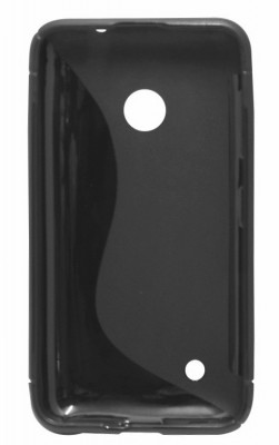 Husa silicon S-case neagra pentru Nokia Lumia 530 foto