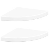 Rafturi de colt plutitoare, 2 buc., alb, 35x35x3,8 cm, MDF