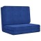 Scaun de podea pliabil, albastru, material textil
