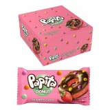 Gogoasa prajitura glazura crema capsuni si drajeuri Papita Donut 24x40g MGR28089