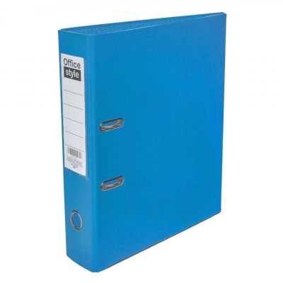 Biblioraft Office Style, 2 Inele, Albastru, 29x7.5x32cm, Capacitate Peste 100 File foto