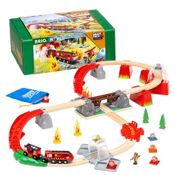 Set interactiv, trenulet pompieri, cu sunete BRIO, 3+ ani foto