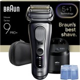 Aparat electric de ras Braun Seria 9 PRO+ 9667CC, Lame de precizie Ultra-Subtiri 5+1, Pro Sensoadapt, Autonomie pana la 60 de minute, Statie SmartCare