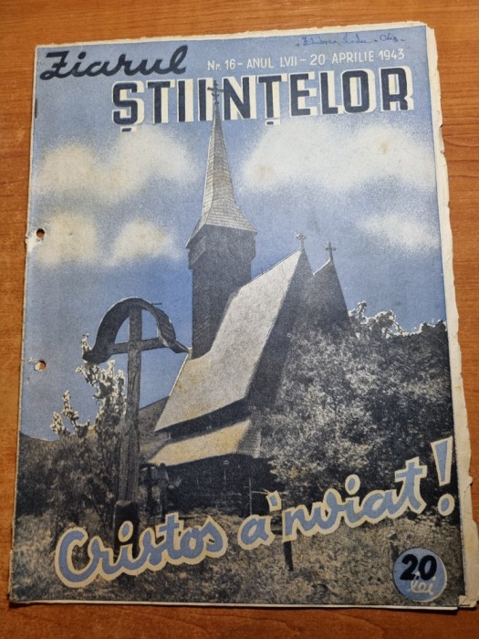 ziarul stiintelor 20 aprilie 1943-numar de paste,povestea oulelor rosii