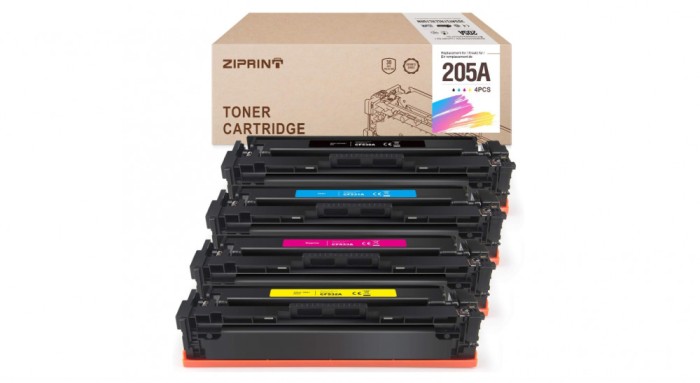 Set 4 Cartuse Toner ZIPRINT, compatibil HP 205Am CF53X, Negru + Cyan + Magenta + Galben - RESIGILAT