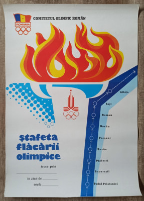Afis stafeta flacarii olimpice, Comitetul Olimpic Roman foto