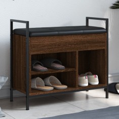vidaXL Bancă de pantofi, stejar maro, 65,5x32x57,5 cm, lemn prelucrat 835206