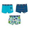 Set 3 Boxeri Copii Monstru Multicolor, 2-4 Ani, Bumbac. Lenjerie Intima Baieti cu Elastic #Boo