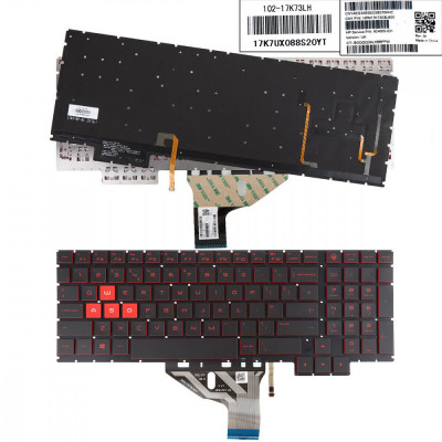 Tastatura Laptop, HP, Omen 15-CE, TPN-Q194, layout US foto