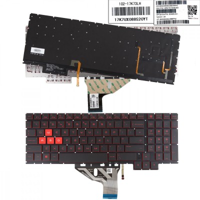 Tastatura Laptop, HP, Omen 15-CE, TPN-Q194, layout US foto