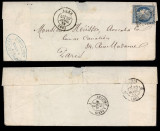 France 1872 Postal History Rare Cover Lure to Paris - Rairoad cancel D.253