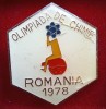 INSIGNA ROMANIA - OLIMPIADA DE CHIMIE - ROMANIA 1978, Romania de la 1950