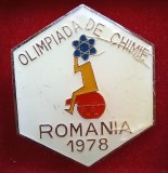 INSIGNA ROMANIA - OLIMPIADA DE CHIMIE - ROMANIA 1978