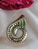 BROSA VINTAGE STATEMENT DE DIMENSIUNI MARI DIN METAL LUCIOS