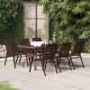Gossi set de servit masa pentru gradina, 7 piese, maro si negru