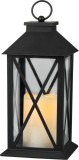 Felinar decorativ LED MagicHome, negru, cu flacara mobila si timer
