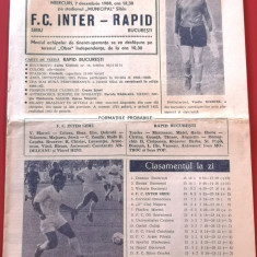 Program meci fotbal FC INTER SIBIU - RAPID BUCURESTI (07.12.1988)