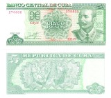 Cuba 5 Pesos 2019 P-116 UNC Bancnota Straine America