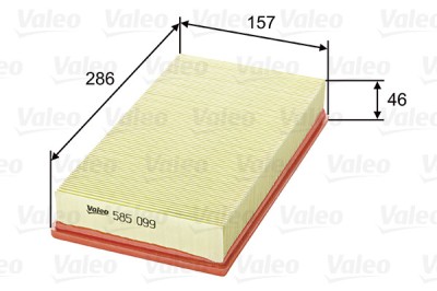 VALEO 585099 Filtru aer foto