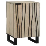vidaXL Dulap de Baie cu raft cu depozitare cu ușă Maro, Negru 38 x 33.5 x 58 cm
