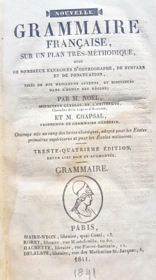 F914-I-Editie veche-GRAMATICA franceza 1841. Cartonata, stare generala buna. foto