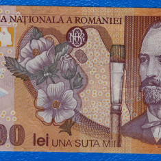 (1) BANCNOTA ROMANIA - 100.000 LEI 2001, POLYMER, PORTRET NICOLAE GRIGORESCU