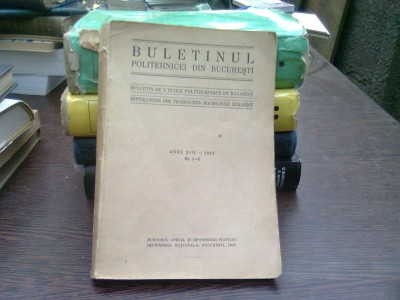 BULETINUL POLITEHNICEI DIN BUCURESTI NR.1-2/1942 editie bilingva foto