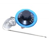 Termostat Reglabil 50-380&deg;C, Sonda Inox, Cuptor Paine, Covrigarie, Patiserie, Pizzerie, 250V, 16A, Capilar 600mm