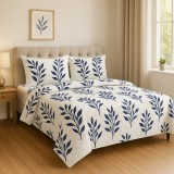 Set lenjerie de pat cu pilota usoara reversibila Ava 200x220 cm, pat dublu