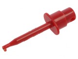Clips de măsurare cu c&acirc;rlig roșie 2mm 60VDC 30VAC