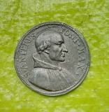 H58-Papa Sf. Anterus- Pontificus Maximus- 3,8 cm. Metal zinc, staniu.