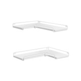Cumpara ieftin Set 2 rafturi de colt Vasagle Albastru 40x29x4 cm