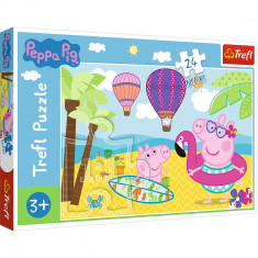 PUZZLE TREFL 24 MAXI PEPPA PIG IN VACANTA foto