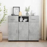 VidaXL Bufet cu sertar Gri beton 88.5 x 30.5 x 73 cm Lemn compozit 880284