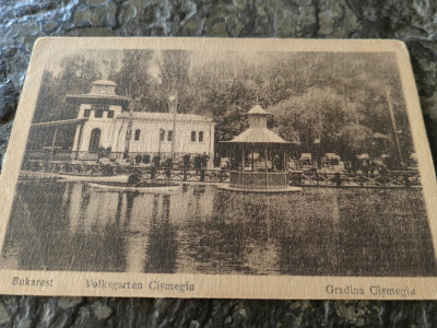 Carte postala Bucuresri 1916, Gradina Cismigiu, necirculata, rest. Monte Carlo foto