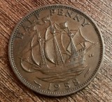 C50 - Moneda foarte veche - Anglia - Half penny - 1958