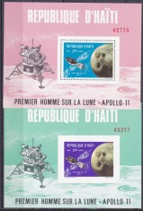 DB1 Cosmos Haiti 1969 Apollo 11 2 x SS MNH