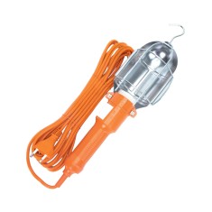Lampa Portabila, 10 M, E27, 60 W, German Type, Carlig de Agatare / 2X0.75m㎡, Portocaliu